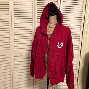 Victoria's Secret Pink Zip Up Hoodie Red Size XL